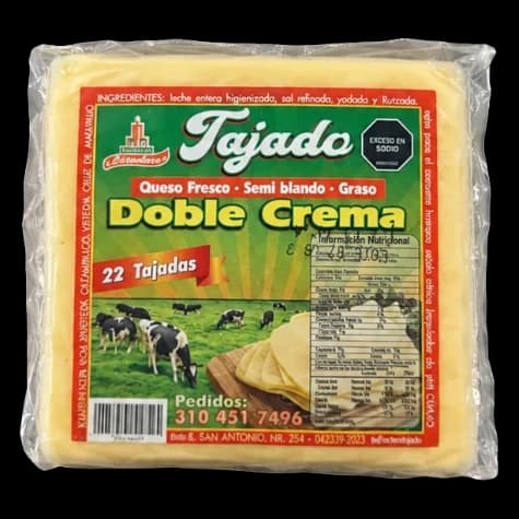 Paquete de Tajado Doble Crema de 22 tajadas
