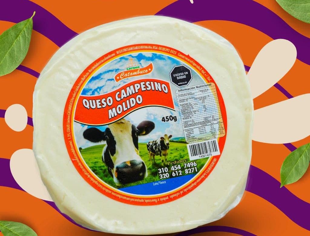 Queso Campesino Molido, presentación 450 g