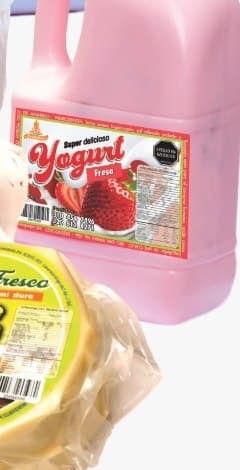 Yogurt Entero con Fresa, presentación 1000 g