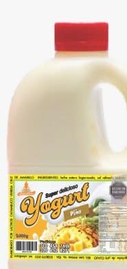 Yogurt Entero con Piña, presentación 1000 g